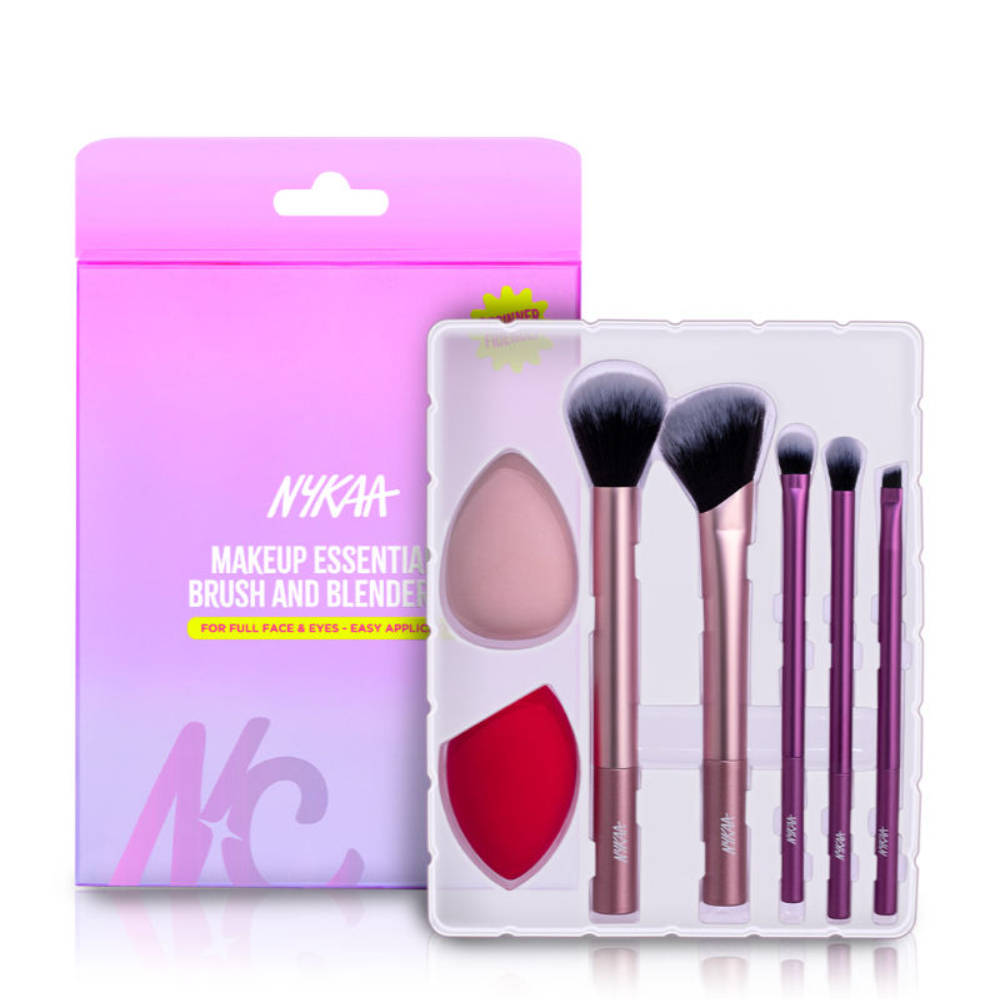 Nykaa Tools & Accessories Makeup Essential Brush & Blender Set - 7Pcs Set | T32 - view 6