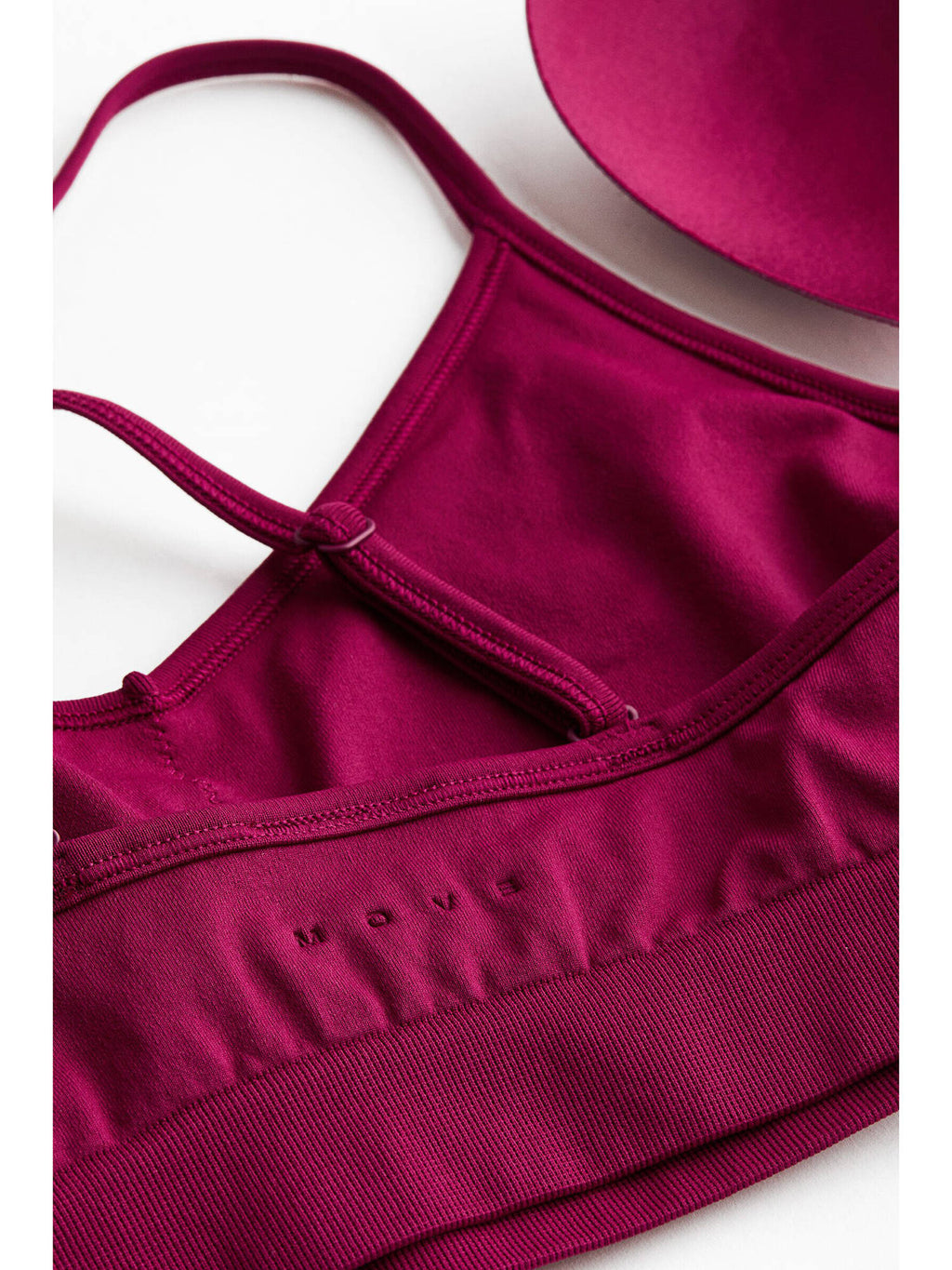 Women Pink Medium Support Seamless sports bra with DryMove | sb09 - view 2
