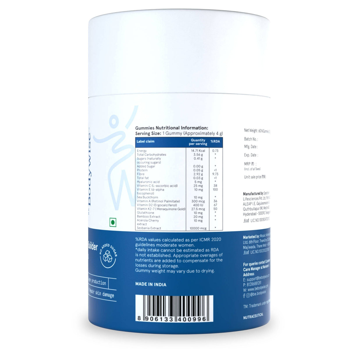 Collagen Builder Gummies Vitamins For Skin Nourishes & Cleanses Skin | BWS9 - view 2