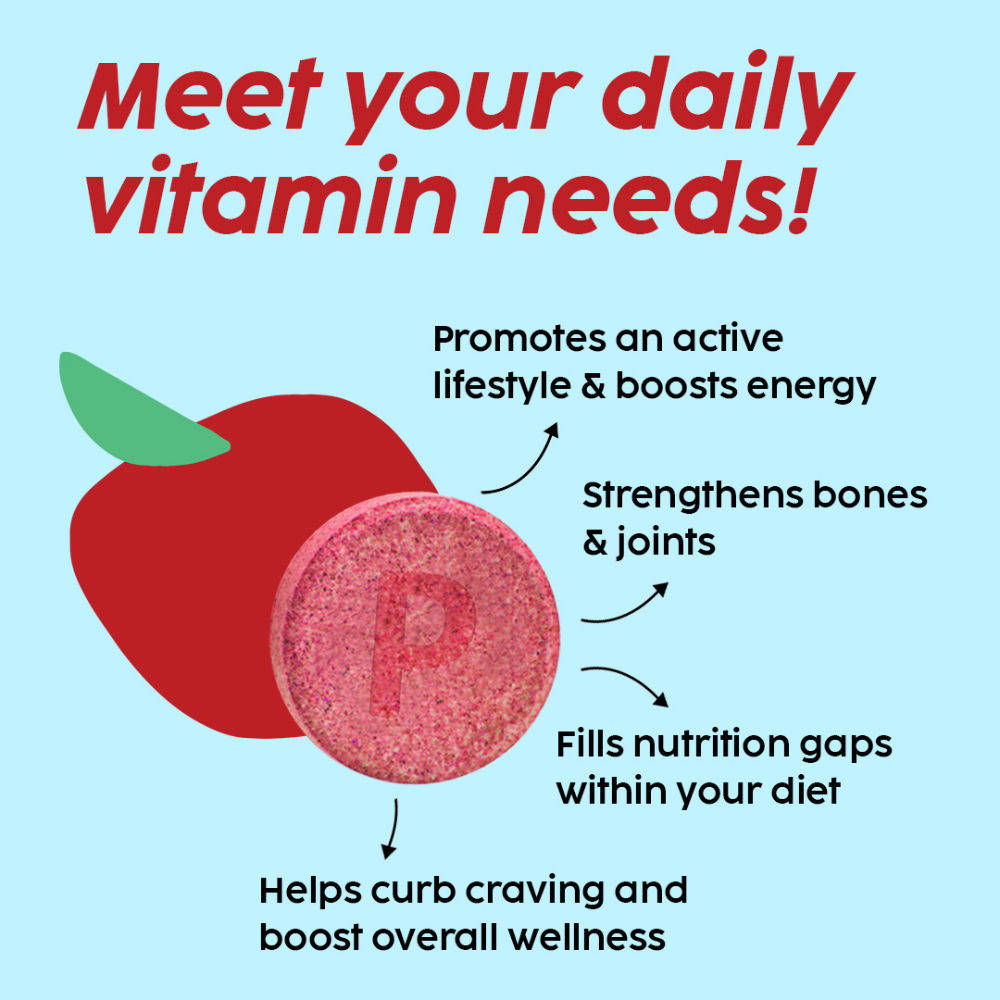 Multi Power ACV Multivitamin + Apple Cider Vinegar Fizzy Effervescent Tablets - Apple Burst | PL1 - view 3