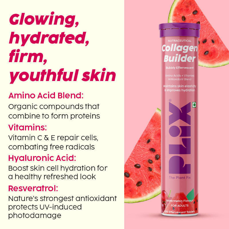 Collagen Builder Bubbly Effervescent Tablets Vitamin C & E for Hydrated Skin & Anti-Aging | PL1 - view 6
