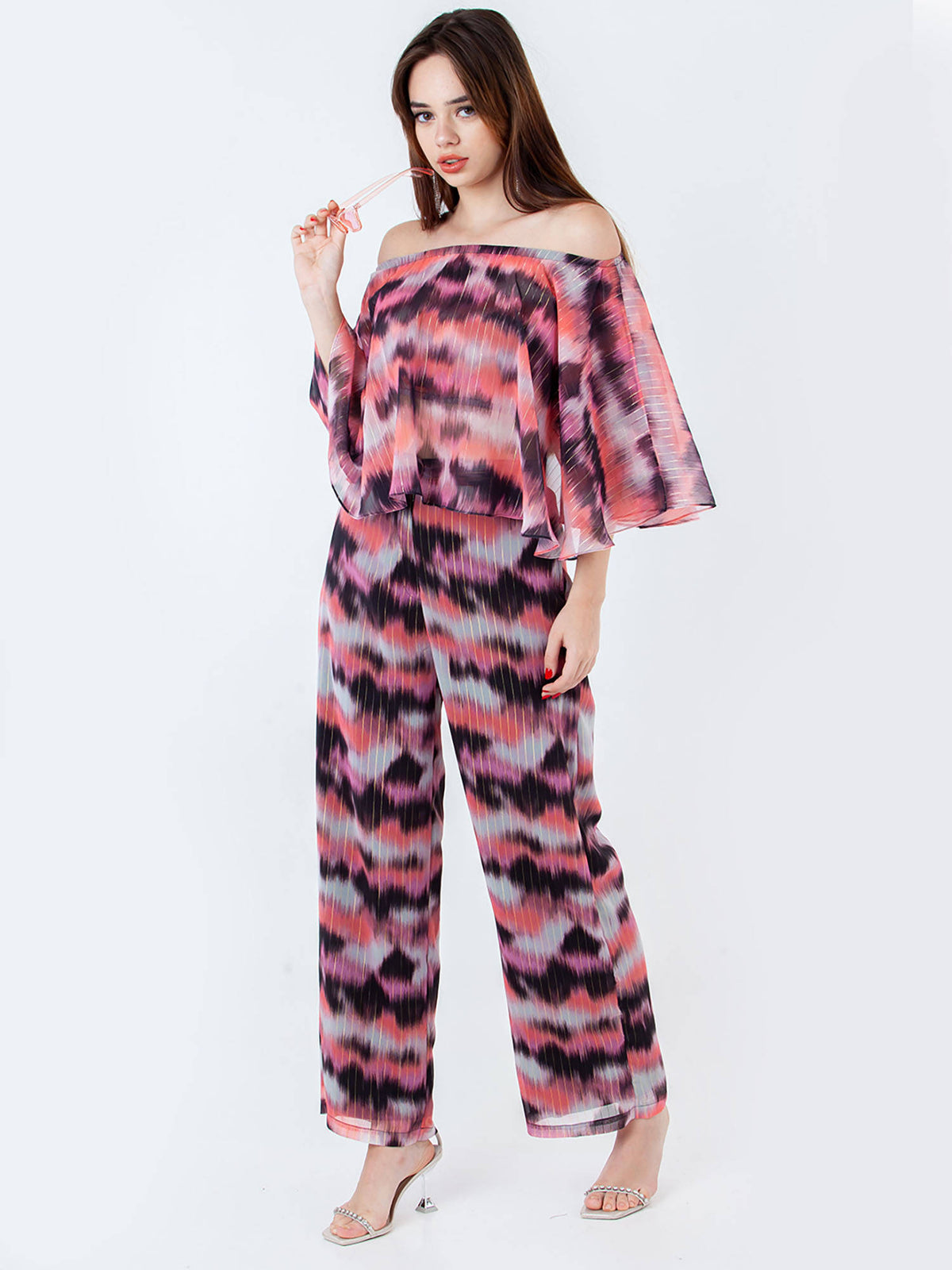 Womens Multi-Color Abstract Top | TT90 - view 2
