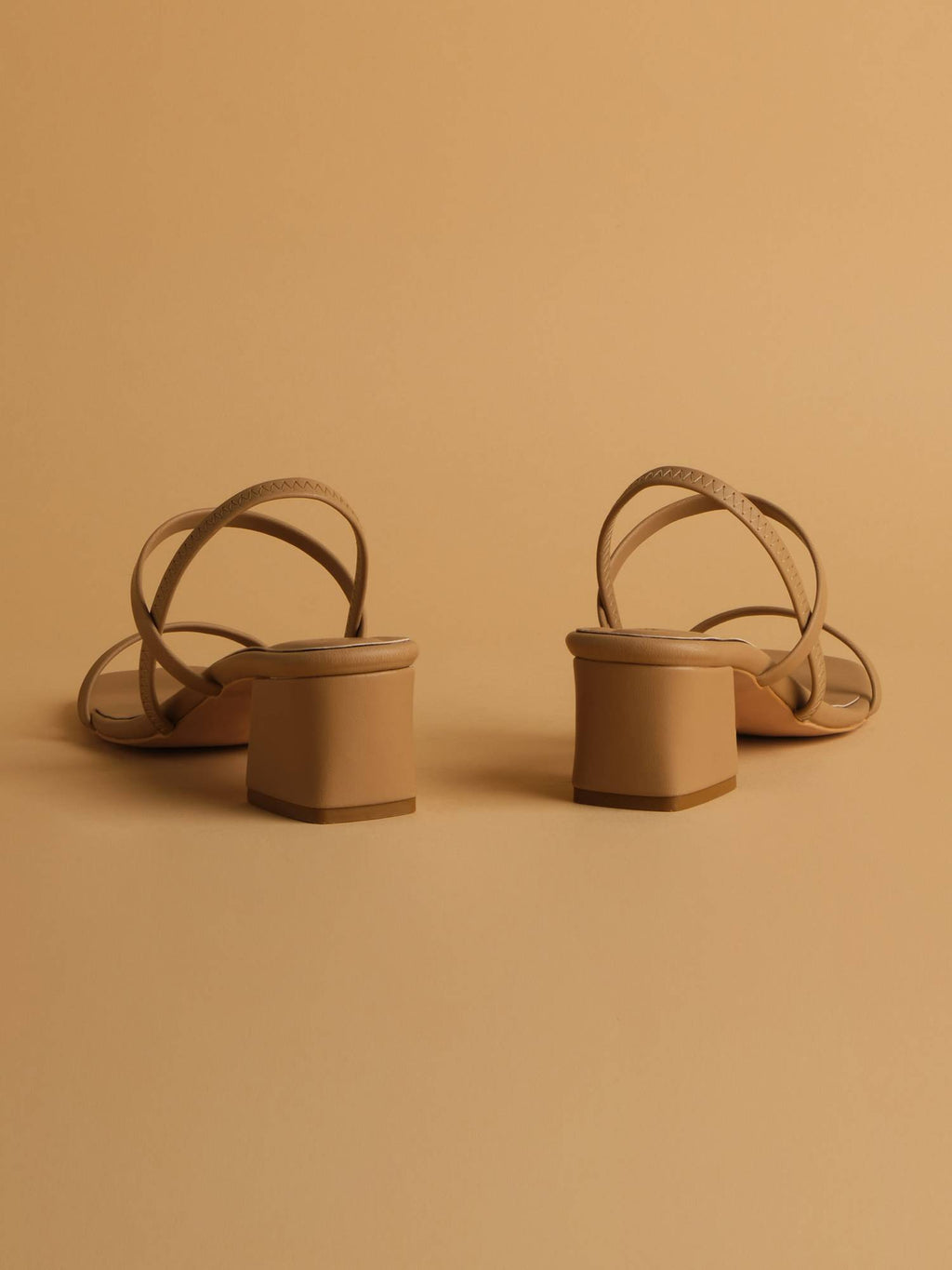 Amaris Dark Beige Strappy Heels | H78 - view 7