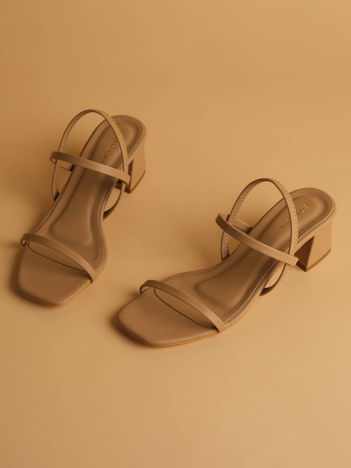 Amaris Dark Beige Strappy Heels | H78 - view 8