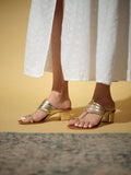 Nargis Kolhapuri Heels Gold | H78 - view 1