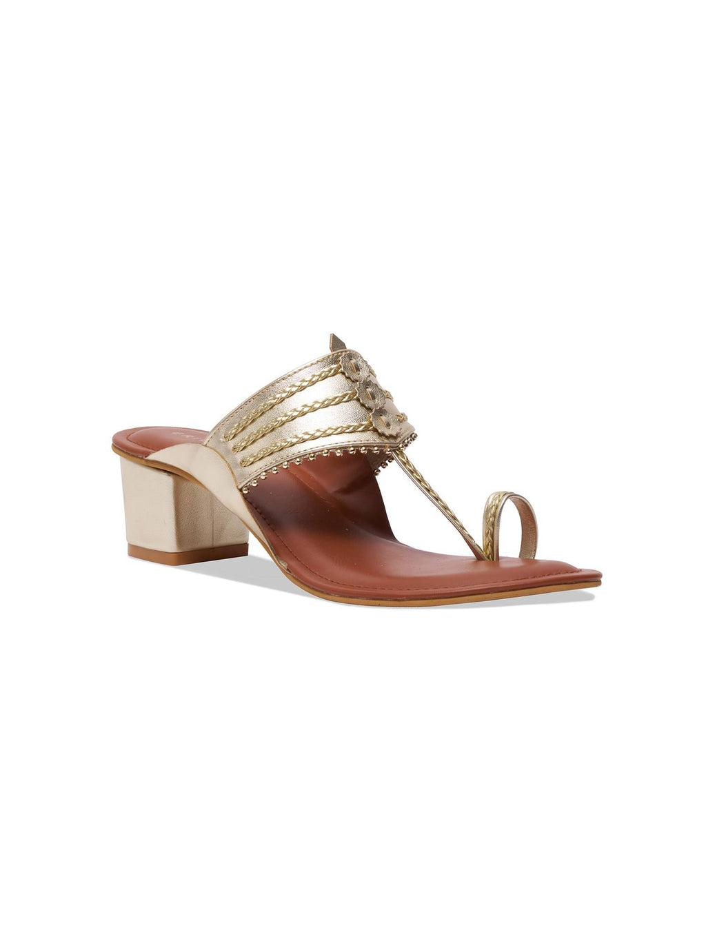 Nargis Kolhapuri Heels Gold | H78 - view 3
