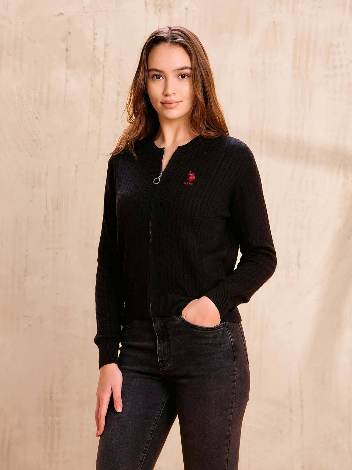 Patterned Knit Regular Fit Jacket | JC78 - view 4