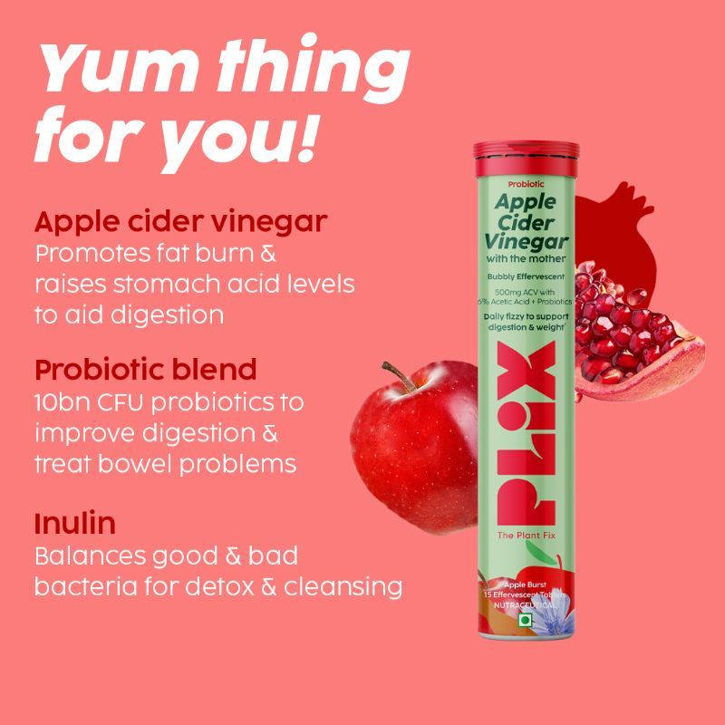 Probiotics+ ACV Apple Cider Vinegar Effervescent Tablets - Digestive Support & Manage Weight | PL1 - view 3
