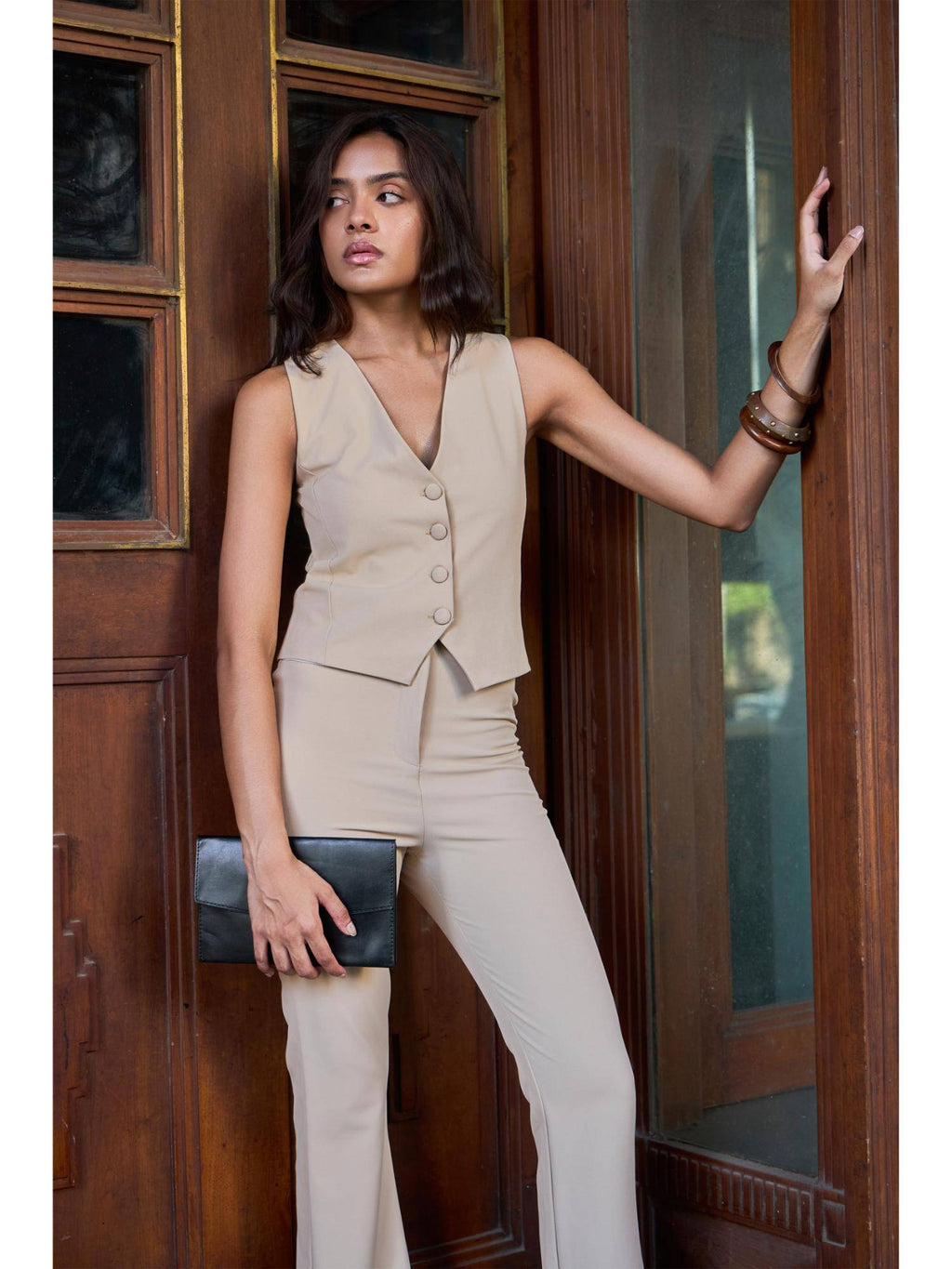 Solid Formal Waistcoat Black | JC78 - view 9