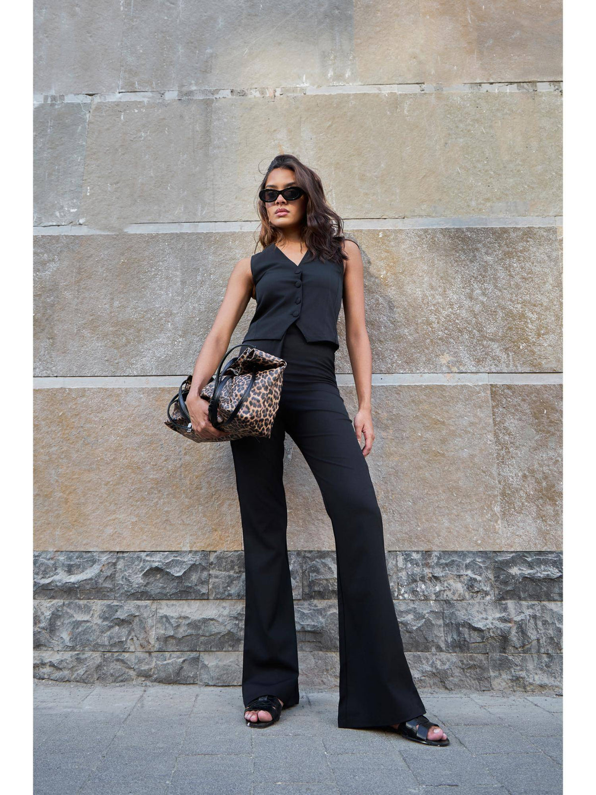 Solid Formal Waistcoat Black | JC78 - view 1