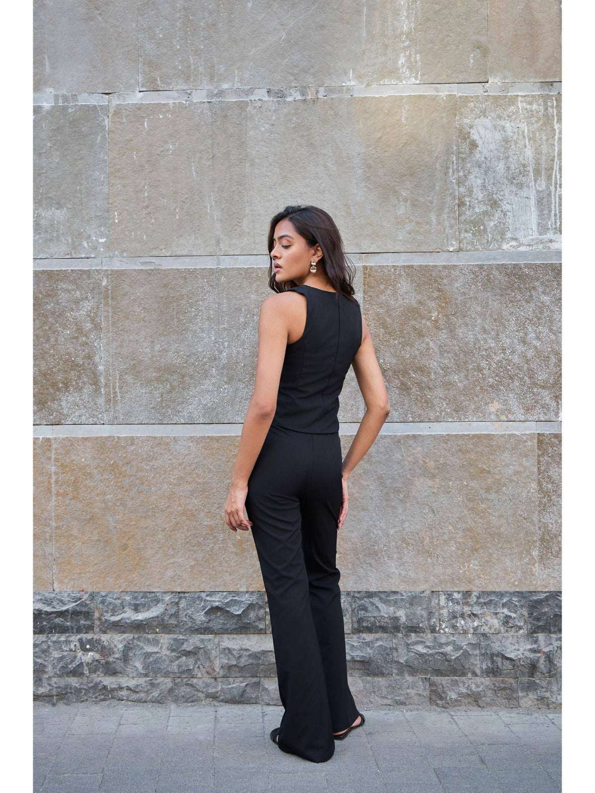 Solid Formal Waistcoat Black | JC78 - view 4