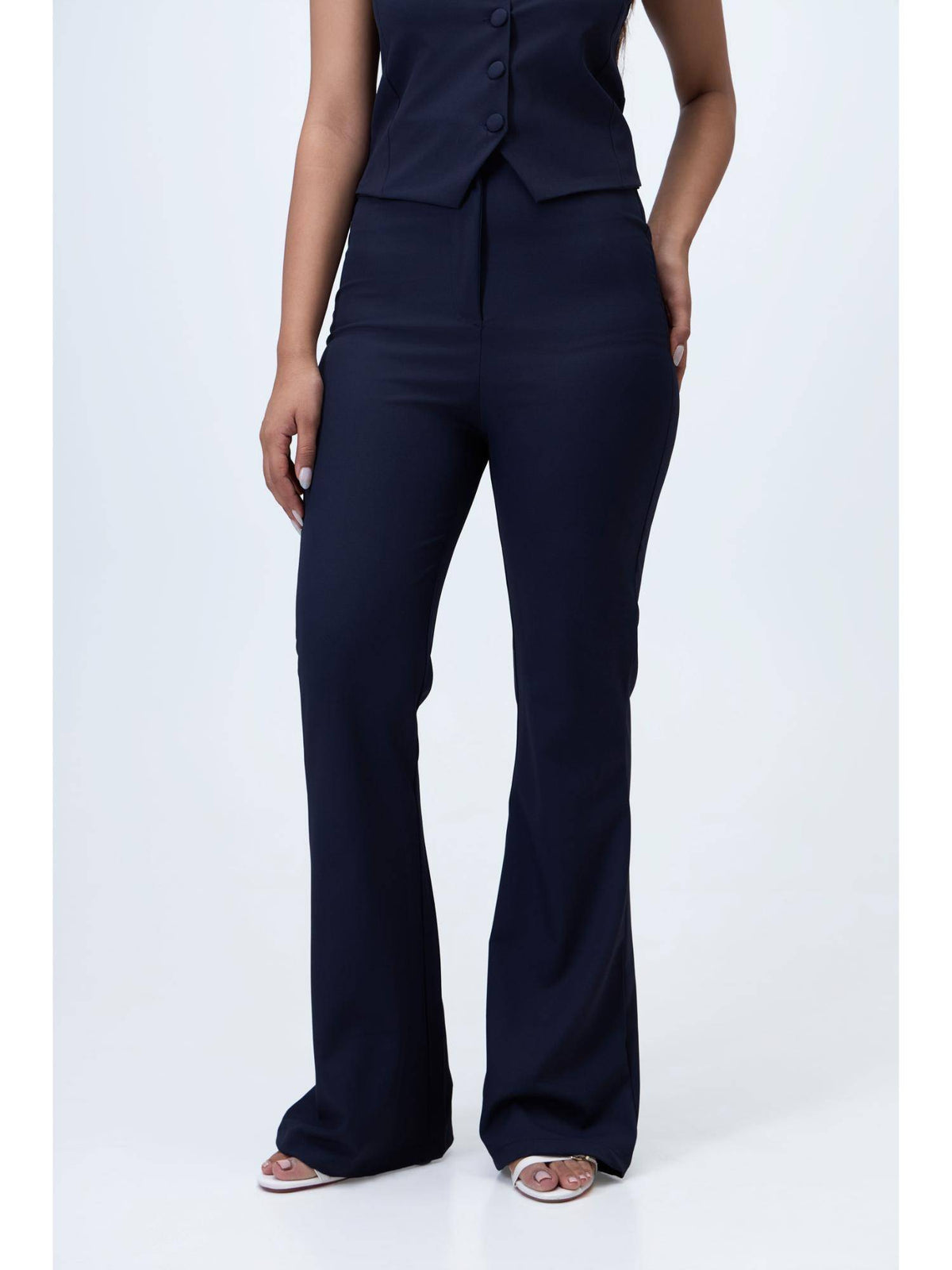 Solid Formal Waistcoat Navy Blue | JC78 - view 4