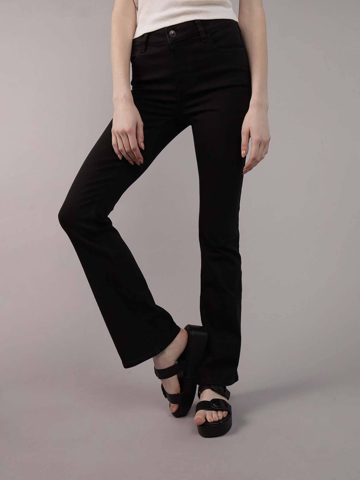 Women Black Low Rise Kick Boot Jeans | BT10 - view 1