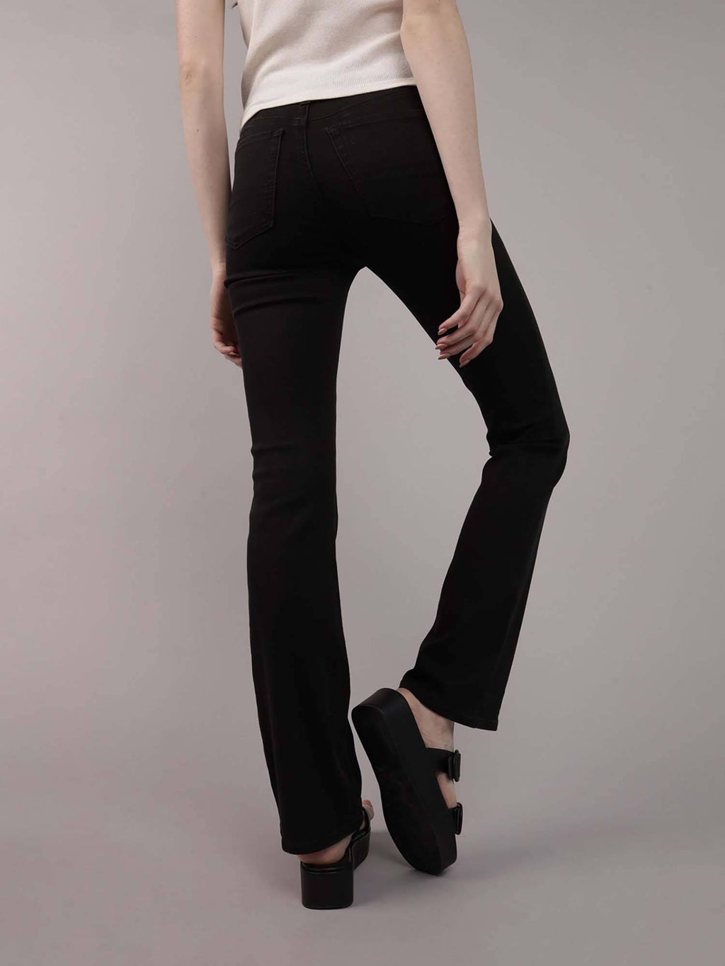Women Black Low Rise Kick Boot Jeans | BT10 - view 2