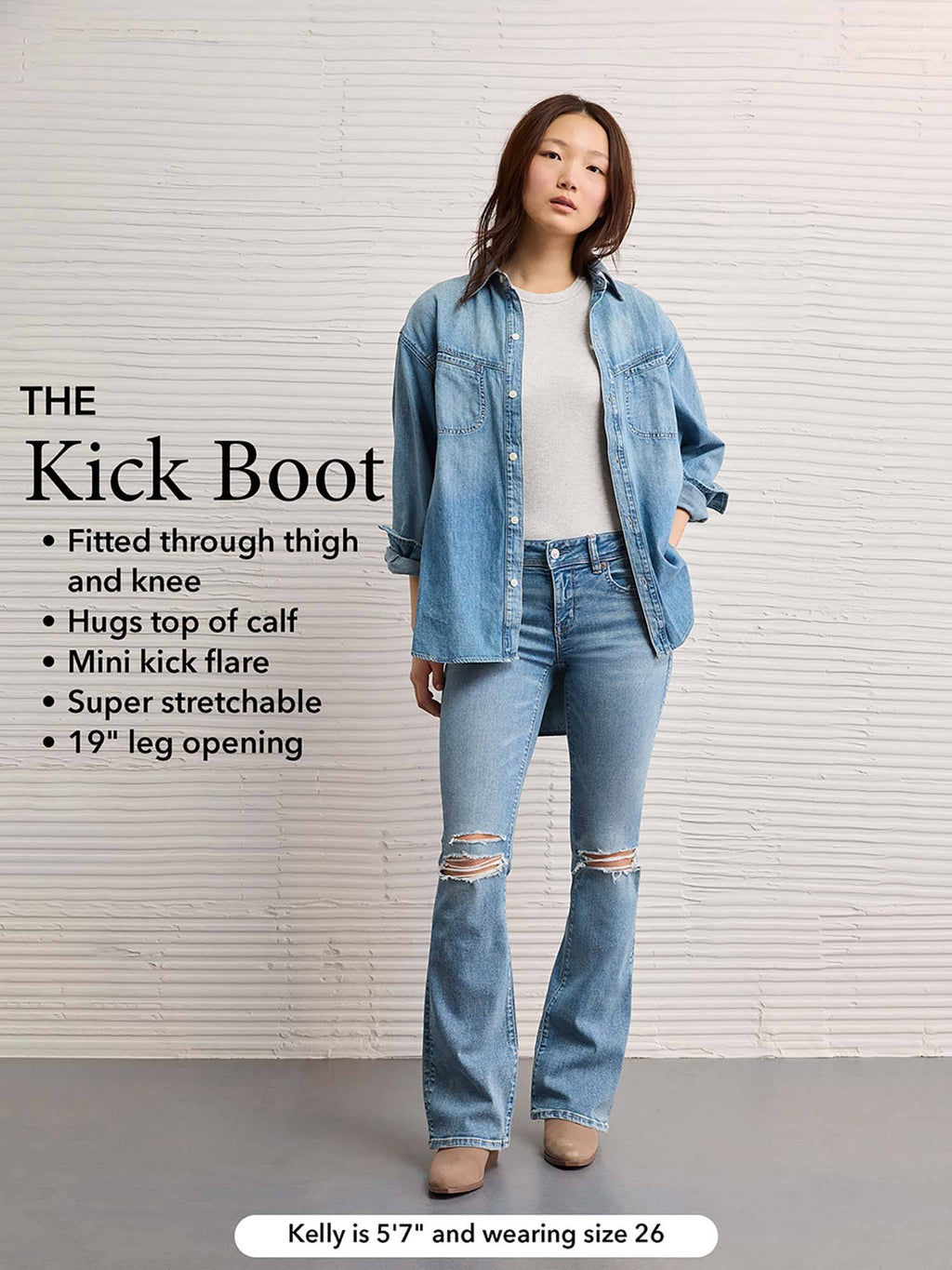 Women Black Low Rise Kick Boot Jeans | BT10 - view 6