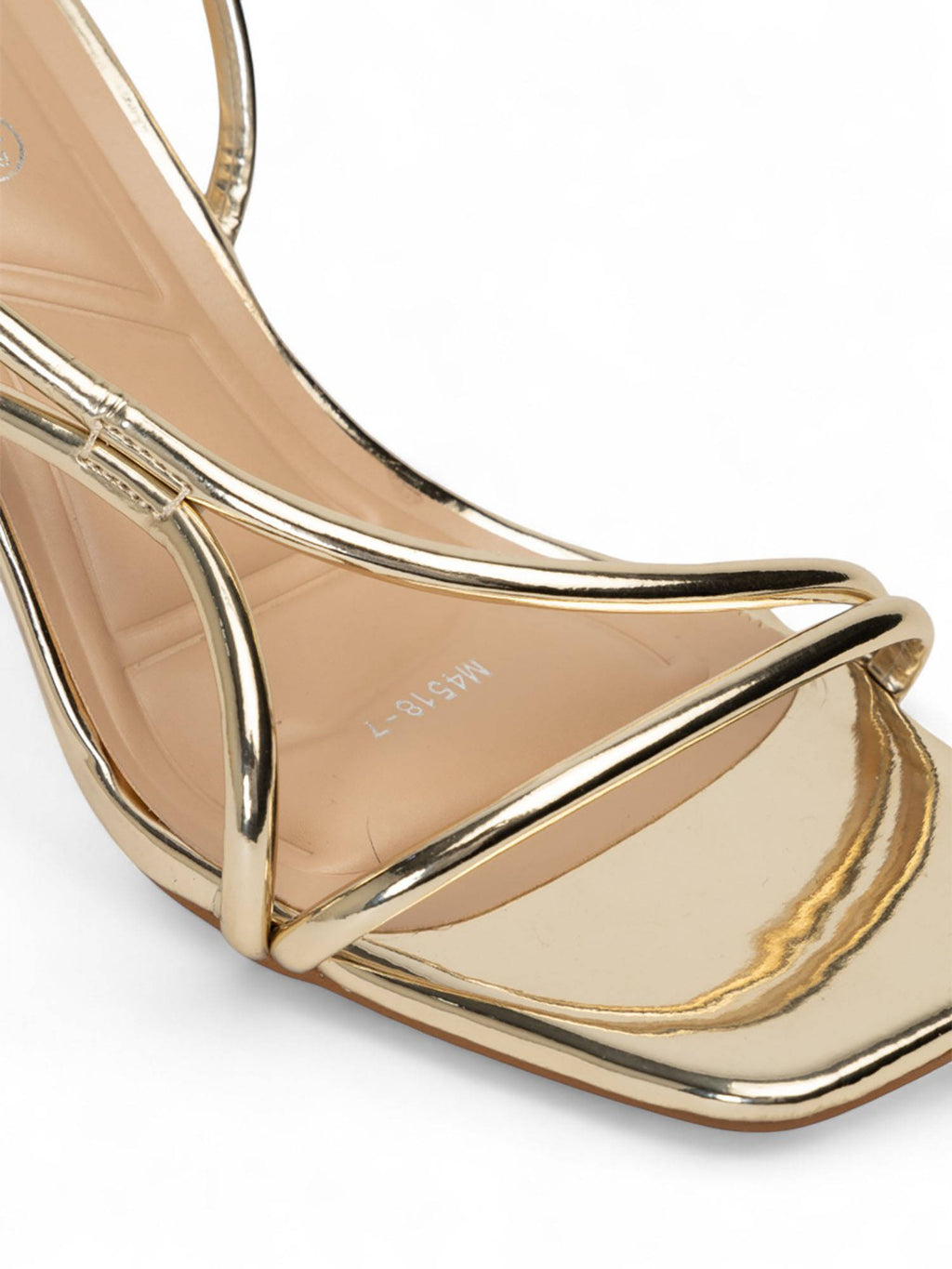 Gold Solid Stiletto Heels | H78 - view 6
