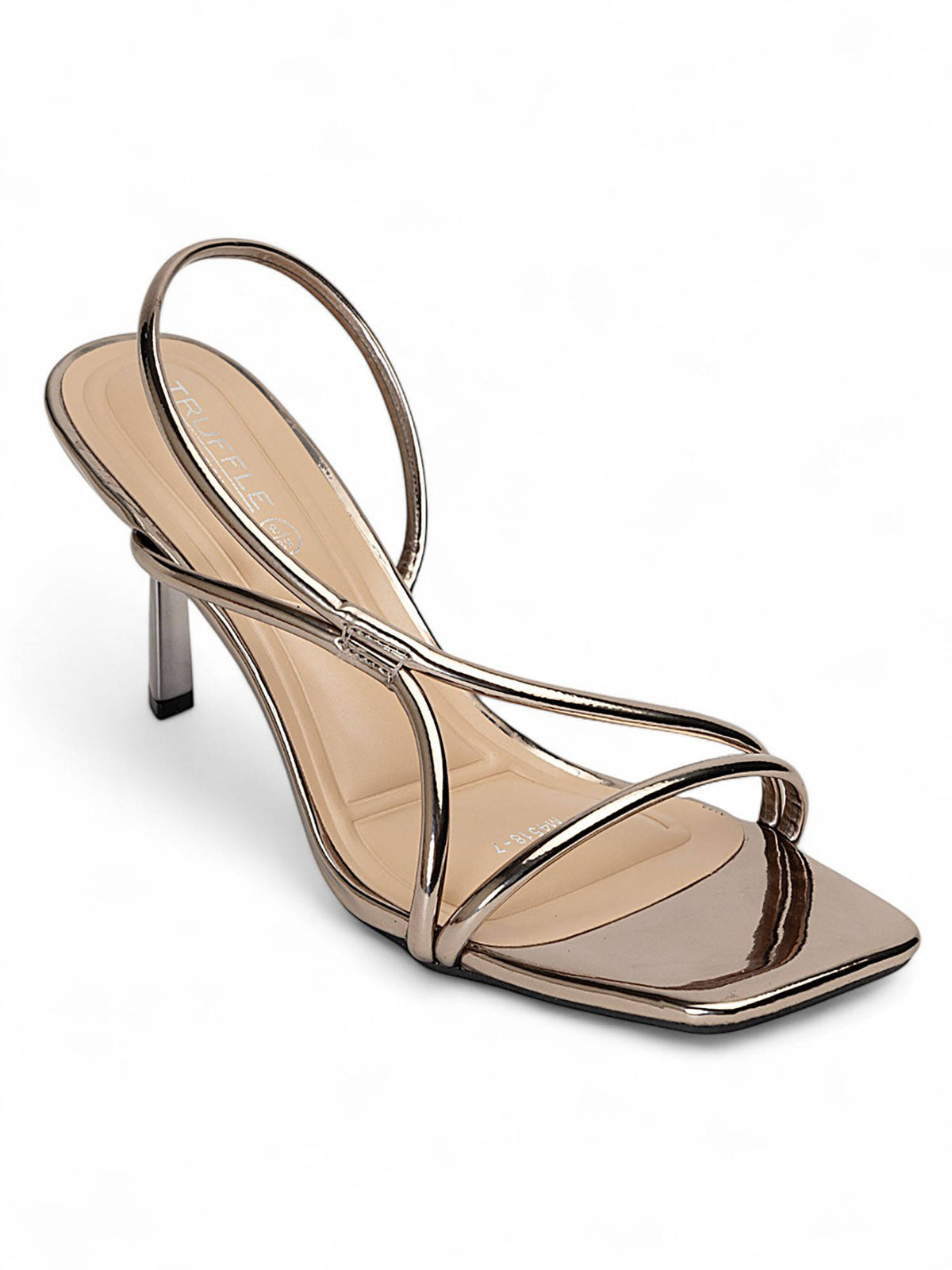 Gold Solid Stiletto Heels | H78 - view 14