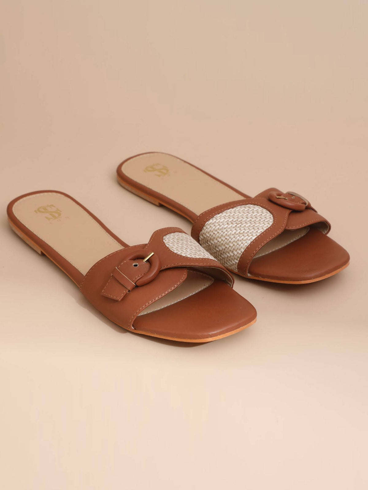 Brown Clipped Flats | F61 - view 1