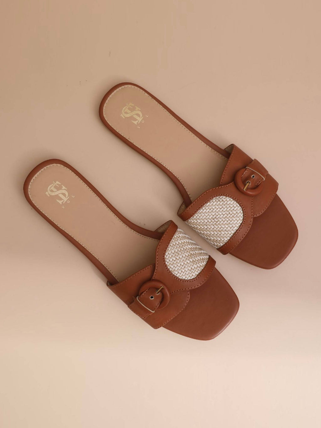 Brown Clipped Flats | F61 - view 2