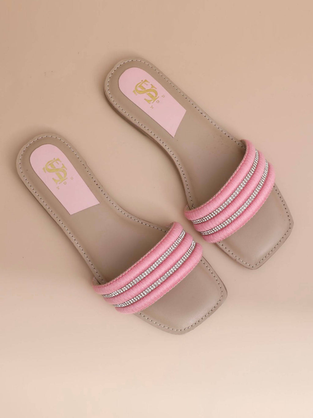 Pink Lacey Flats | F61 - view 2