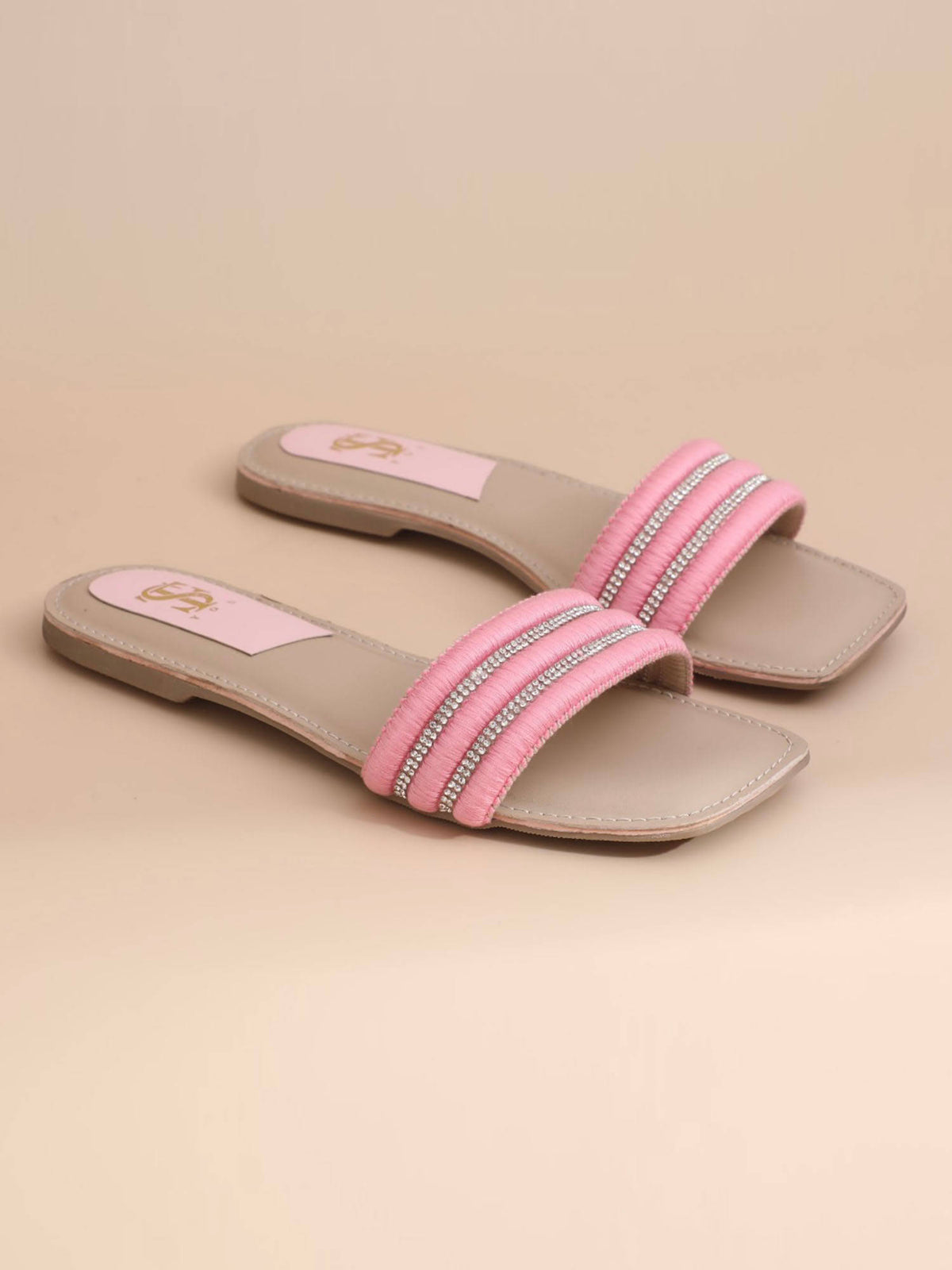 Pink Lacey Flats | F61 - view 3