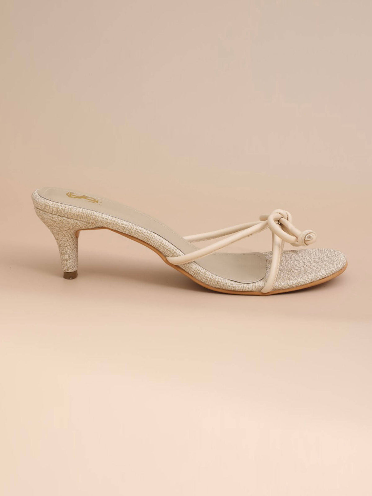 Beige Bow Heels | H78 - view 2
