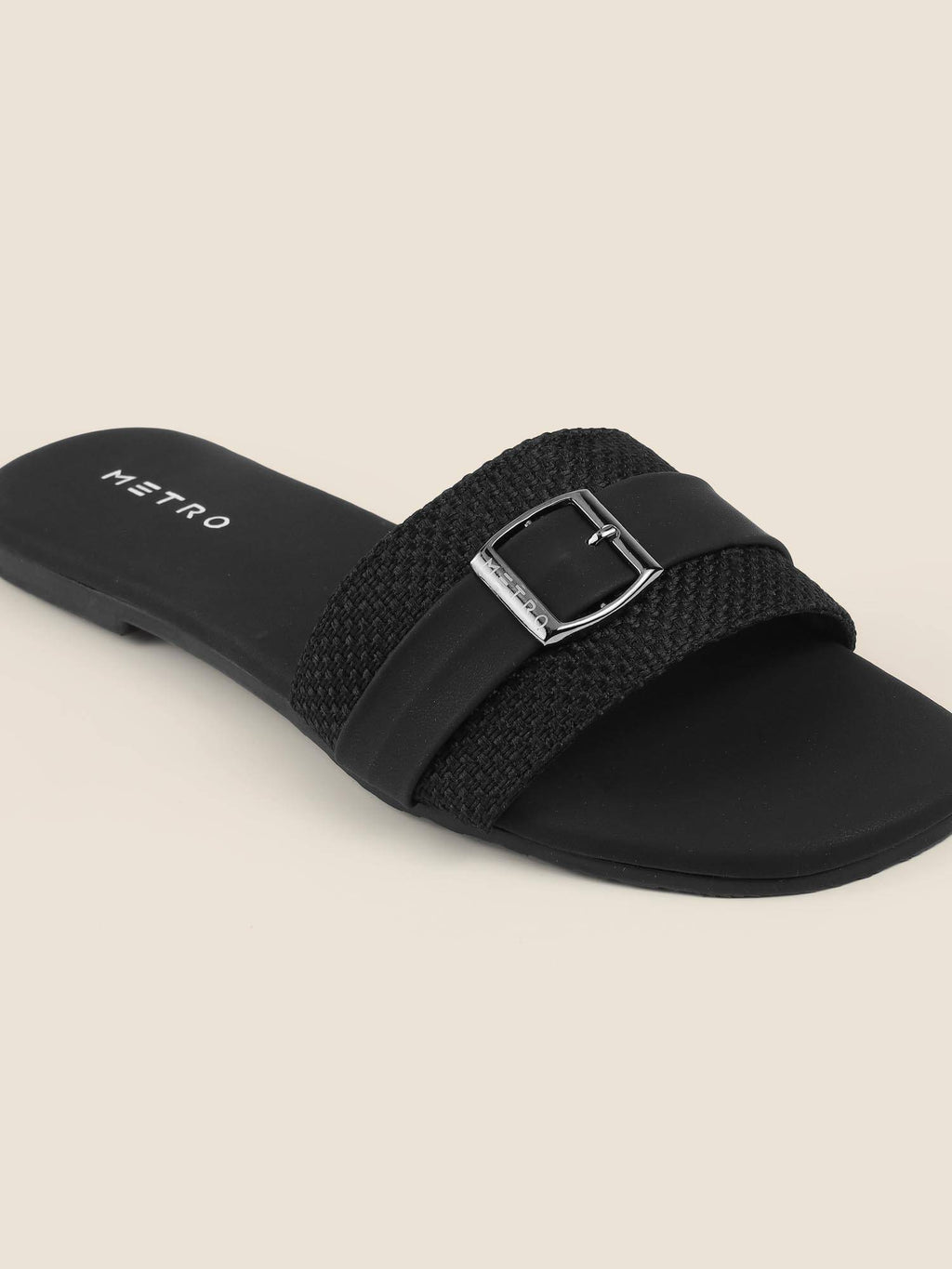 Women Black Flats | F61 - view 2