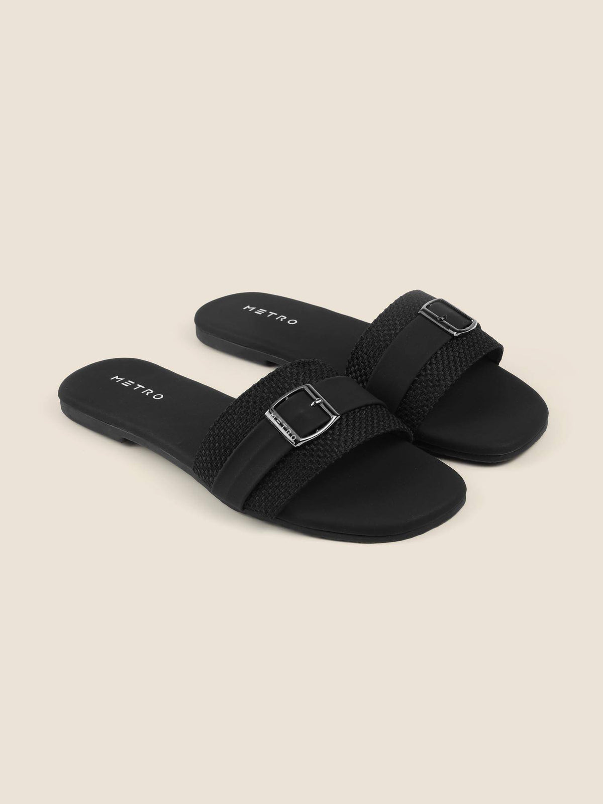 Women Black Flats | F61 - view 5