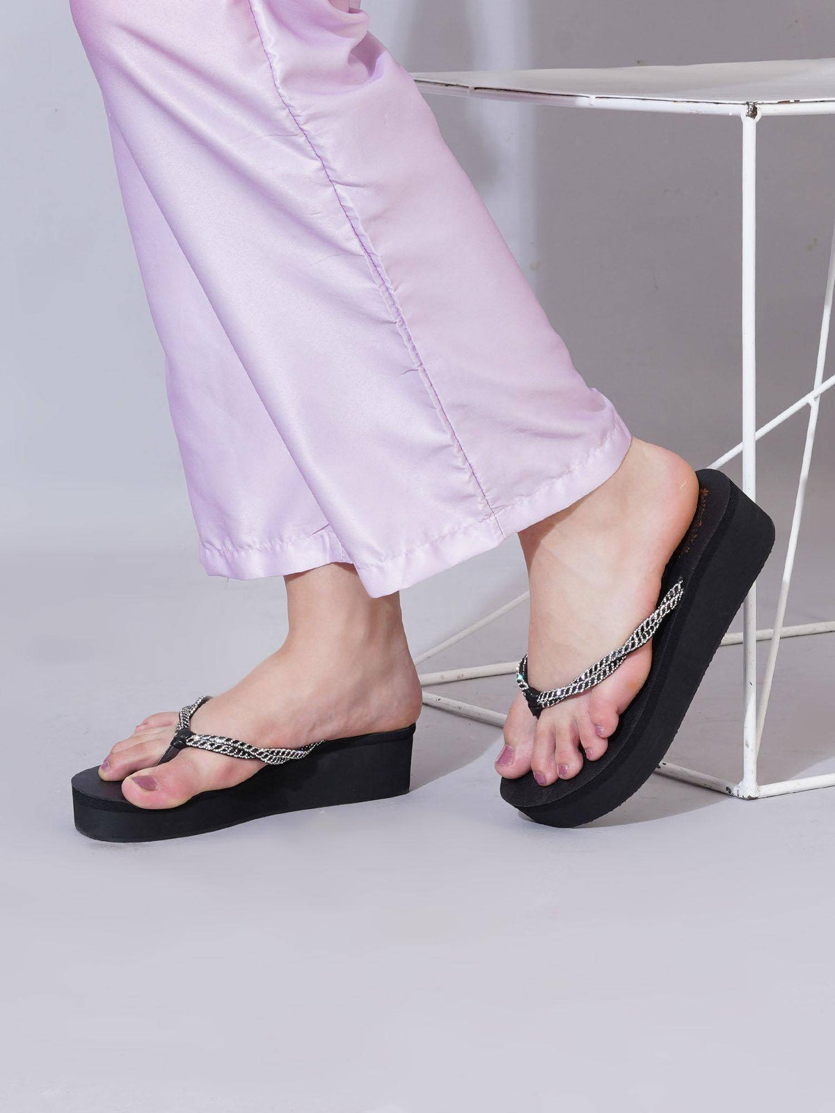 Beige Wedges with Braided Straps for Women | H78 - view 9