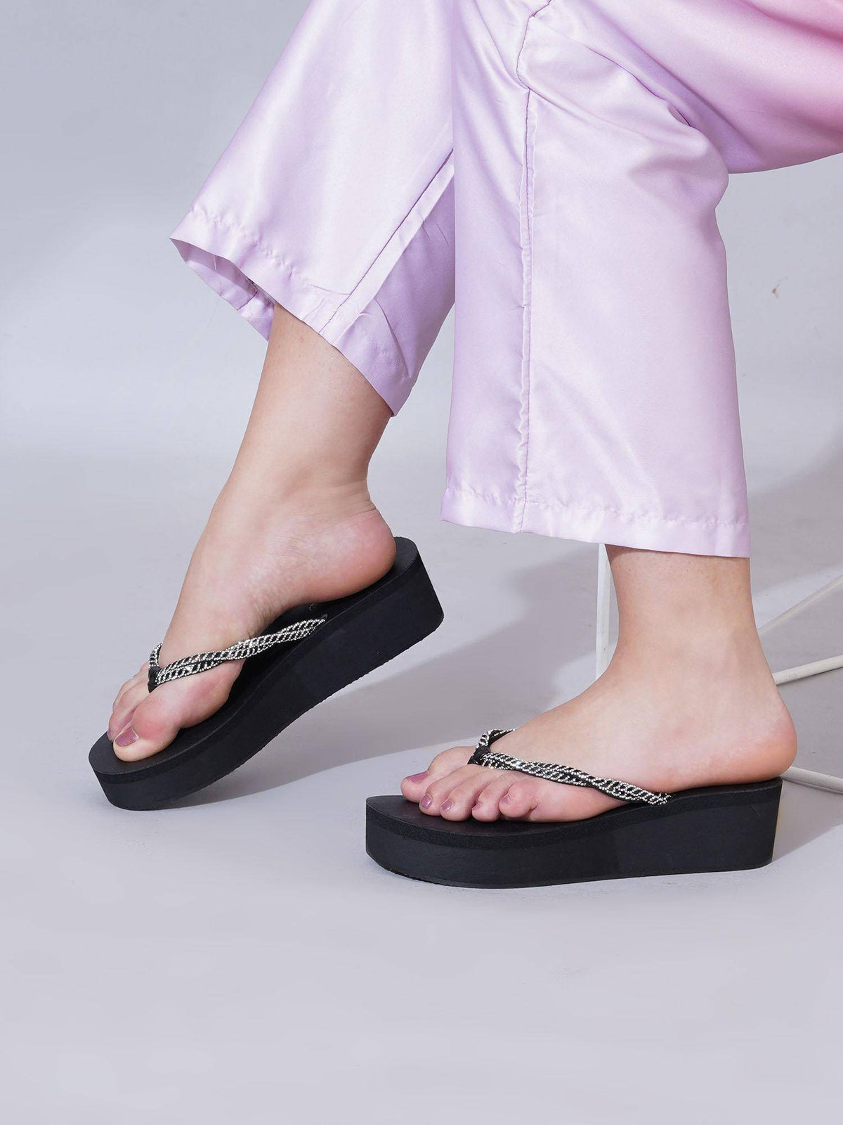 Beige Wedges with Braided Straps for Women | H78 - view 10