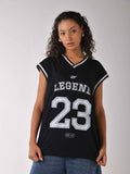 Black Printed Basketball Style Tank Top | TT98 - view 1
