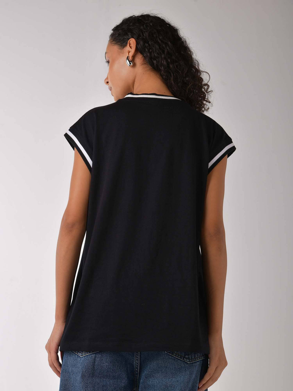 Black Printed Basketball Style Tank Top | TT98 - view 2