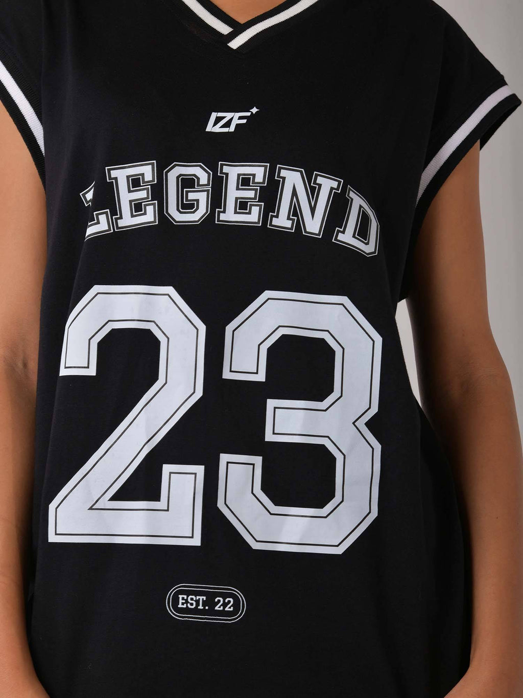Black Printed Basketball Style Tank Top | TT98 - view 4