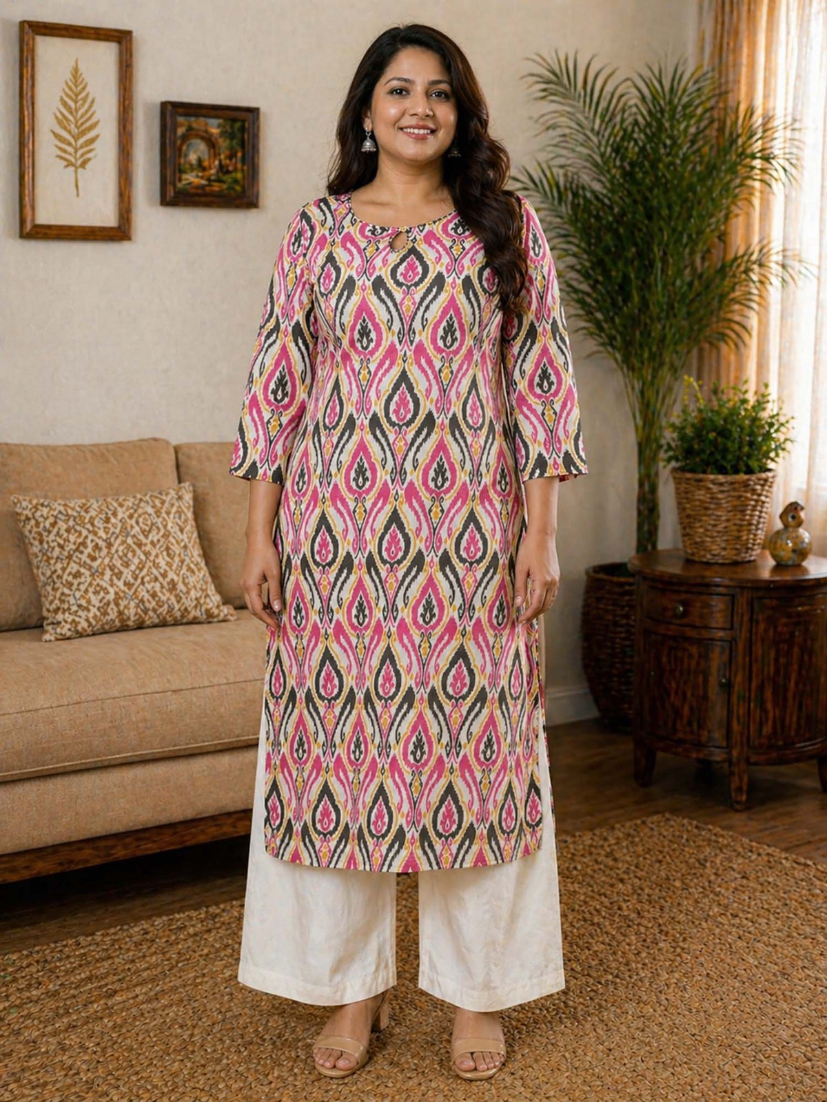 Blue Printed Cotton Kurta | FY93 - view 13