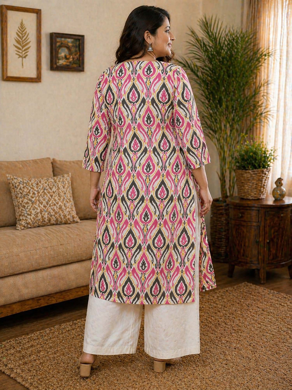 Blue Printed Cotton Kurta | FY93 - view 14