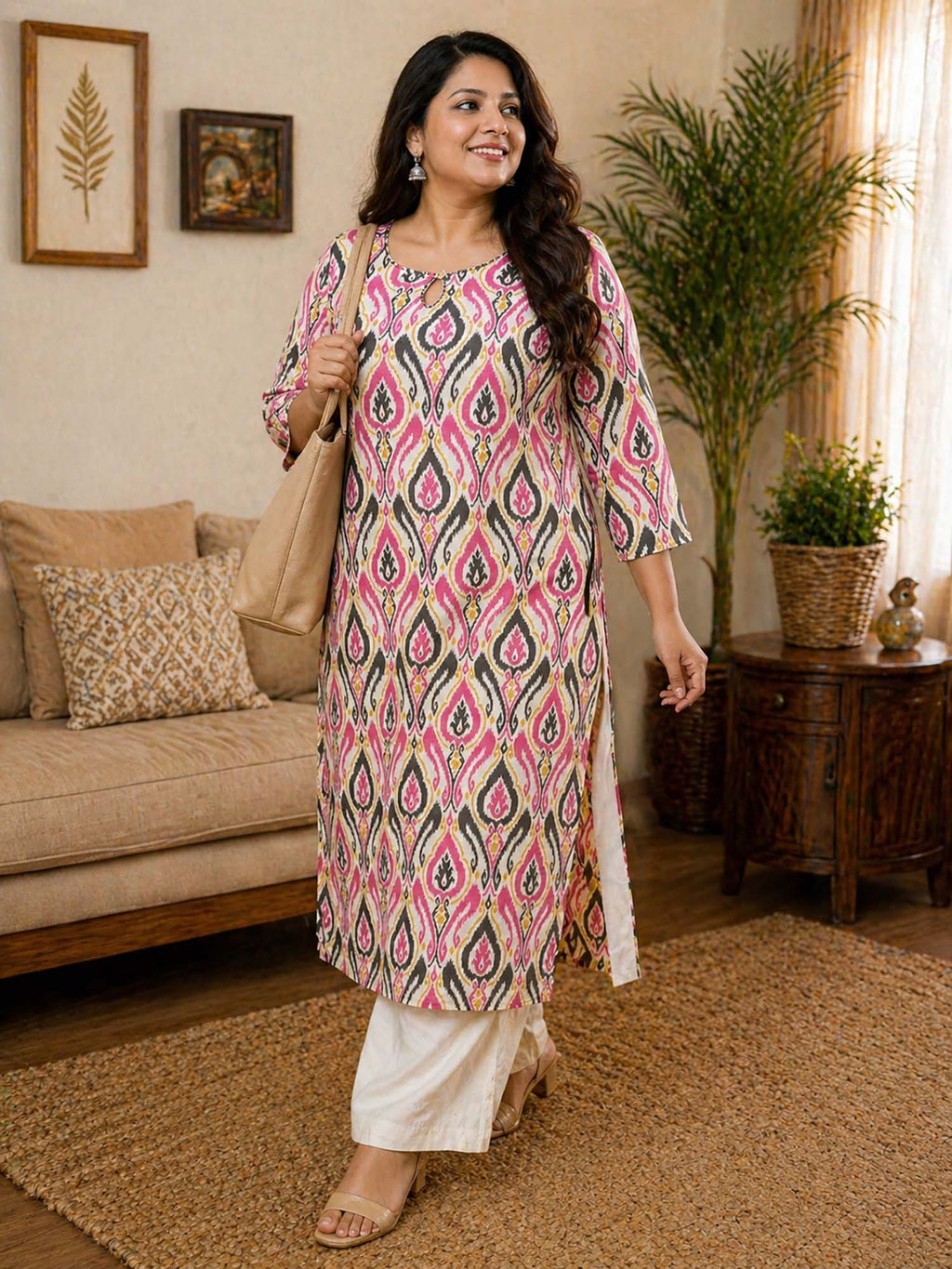 Blue Printed Cotton Kurta | FY93 - view 18