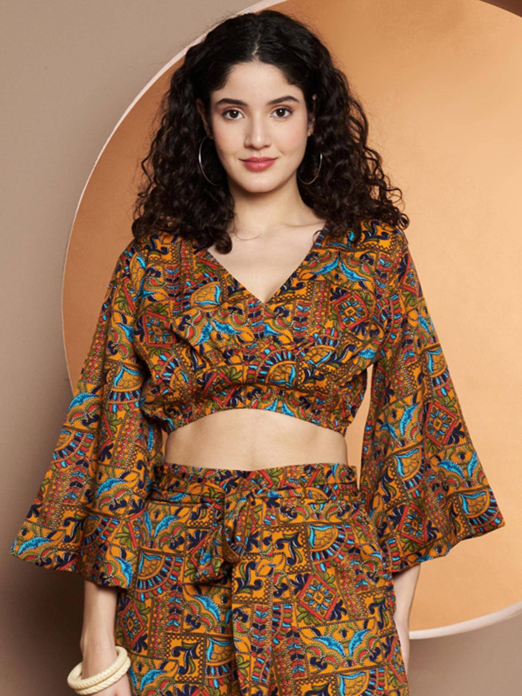 Bell Sleeve Crop Top Multi-Color | CT61 - view 1