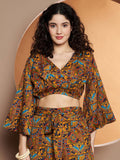Bell Sleeve Crop Top Multi-Color | CT61 - view 1
