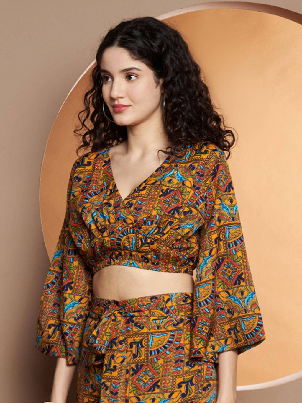 Bell Sleeve Crop Top Multi-Color | CT61 - view 4