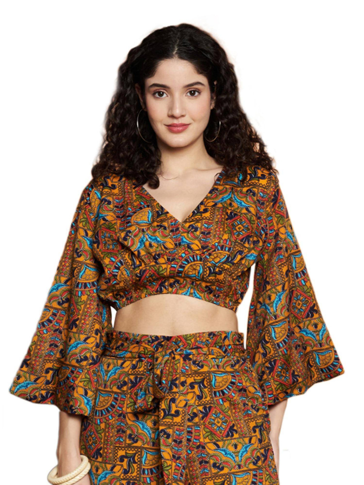 Bell Sleeve Crop Top Multi-Color | CT61 - view 6