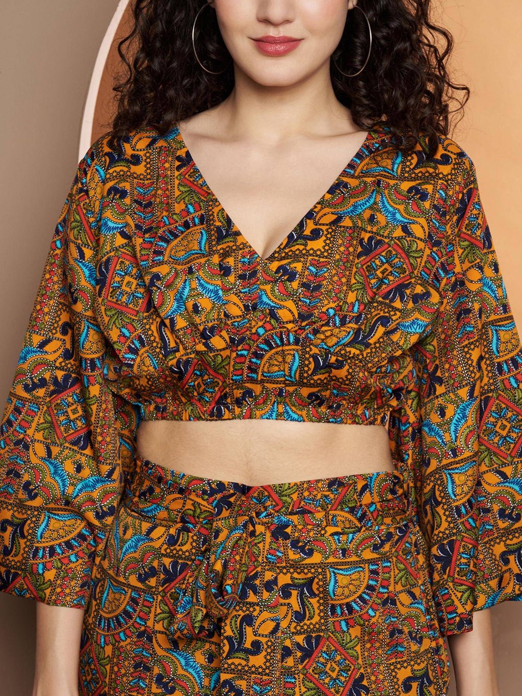Bell Sleeve Crop Top Multi-Color | CT61 - view 7
