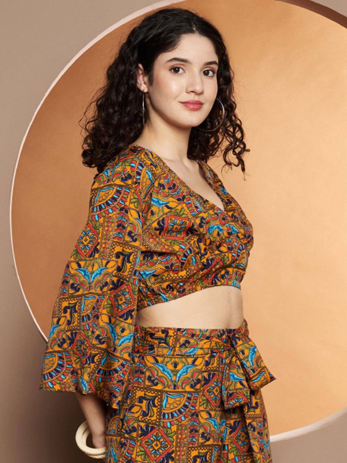 Bell Sleeve Crop Top Multi-Color | CT61 - view 8
