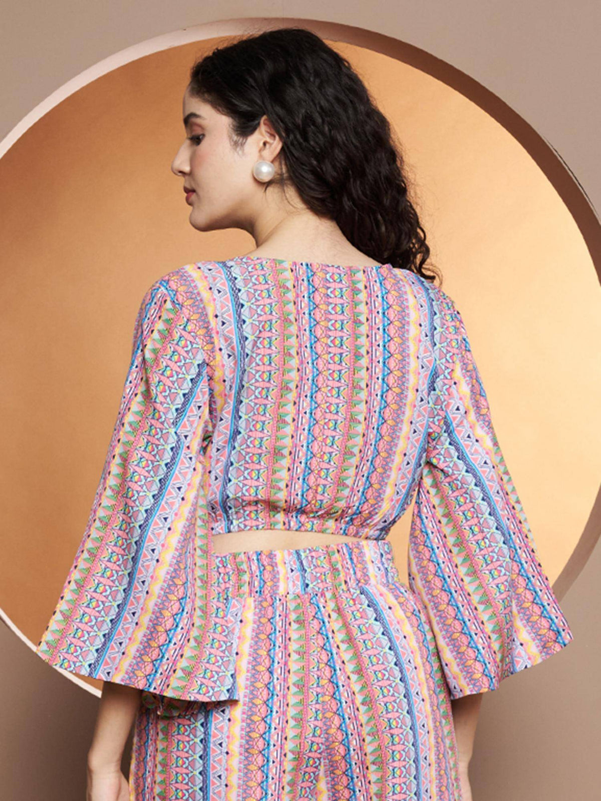 Bell Sleeve Crop Top Multi-Color | CT61 - view 2