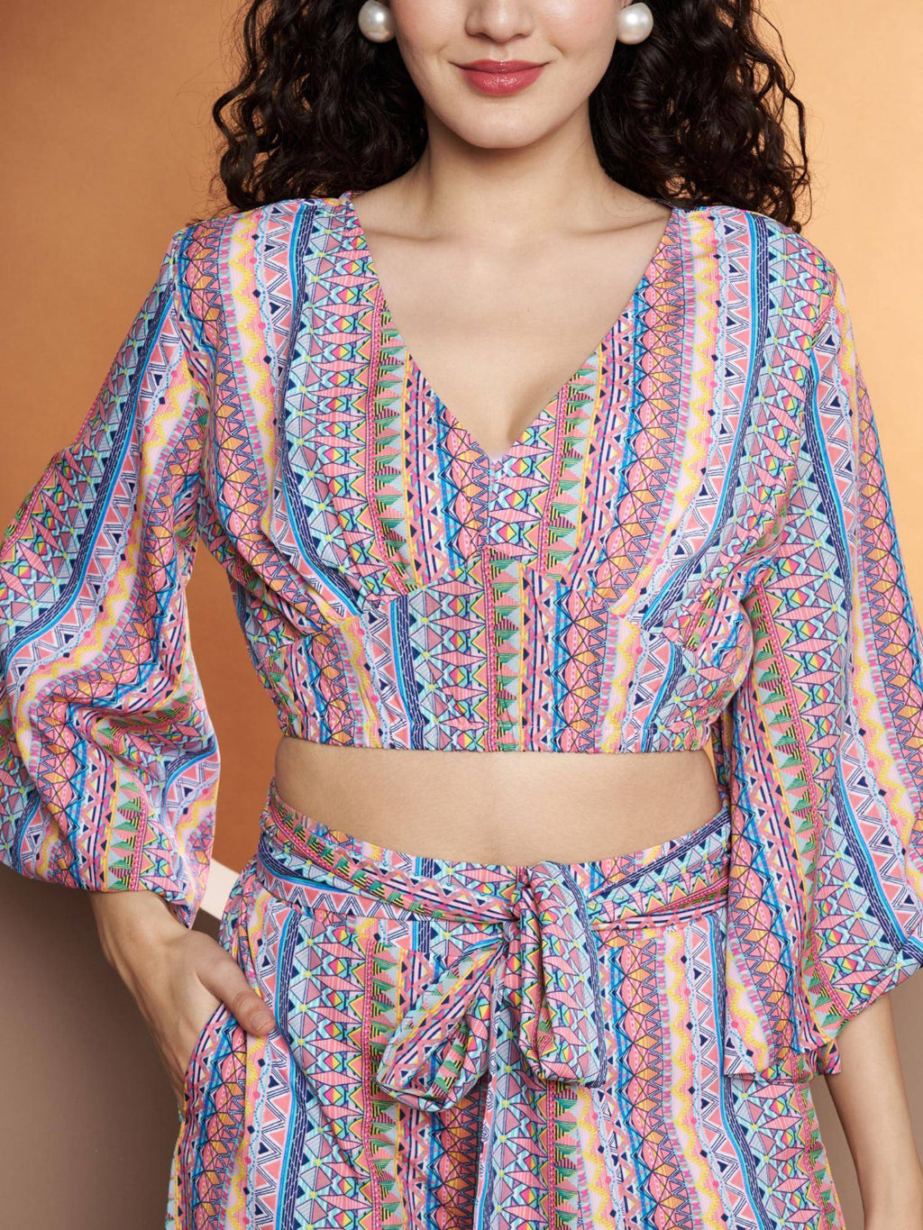 Bell Sleeve Crop Top Multi-Color | CT61 - view 5