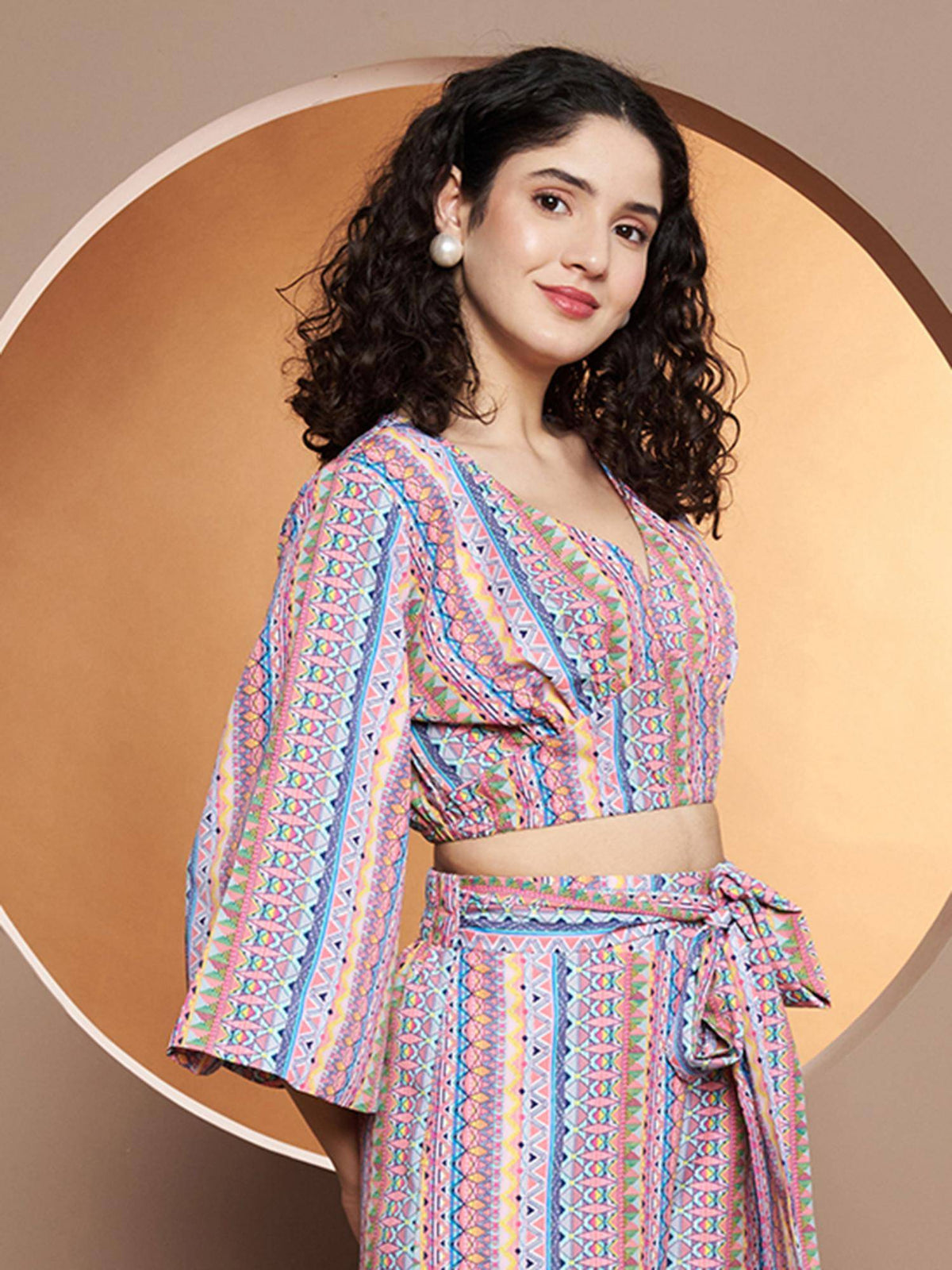 Bell Sleeve Crop Top Multi-Color | CT61 - view 6