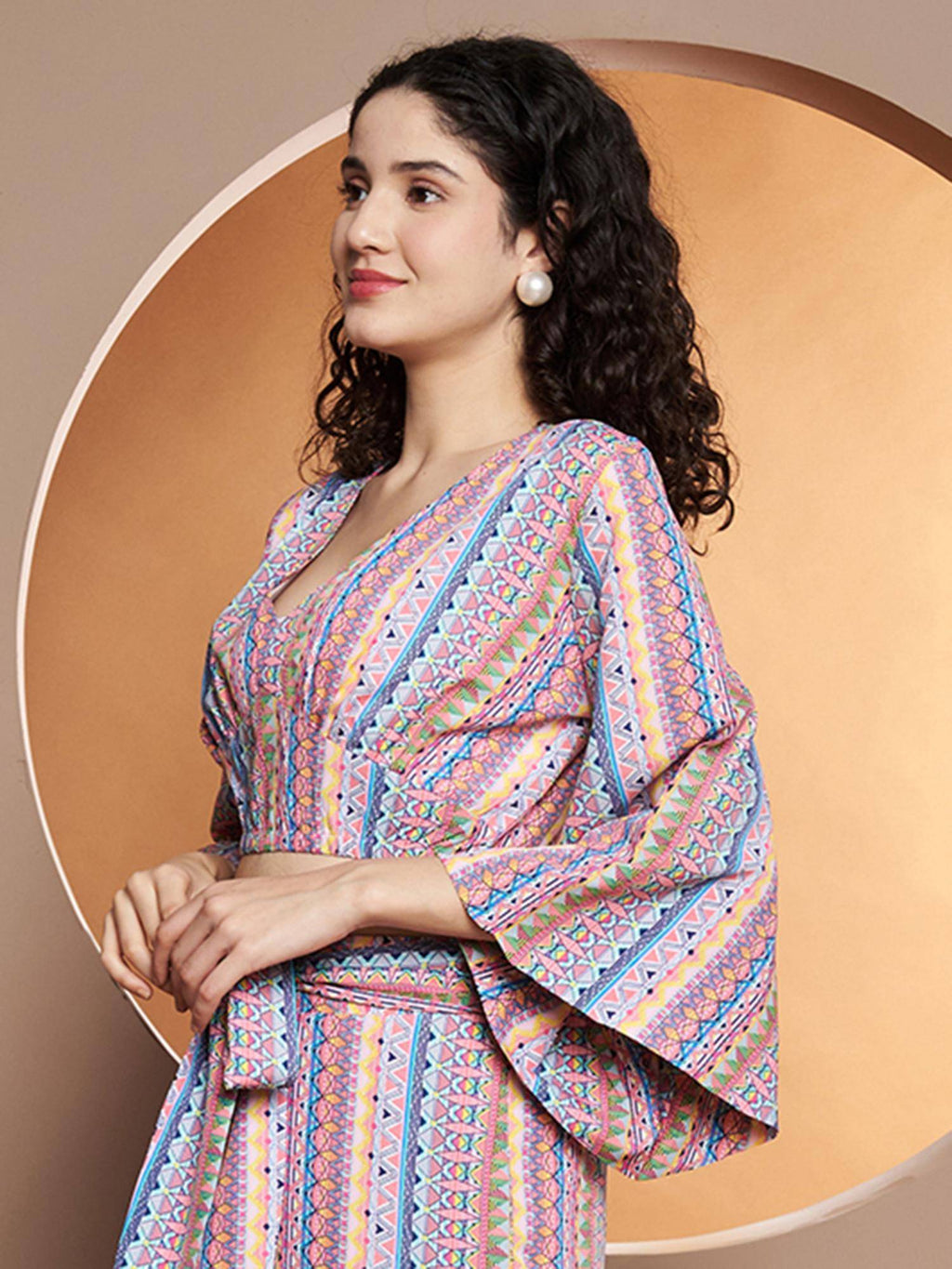 Bell Sleeve Crop Top Multi-Color | CT61 - view 8