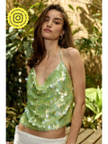 Hot For Sequins - Green Top | HT67 - view 1