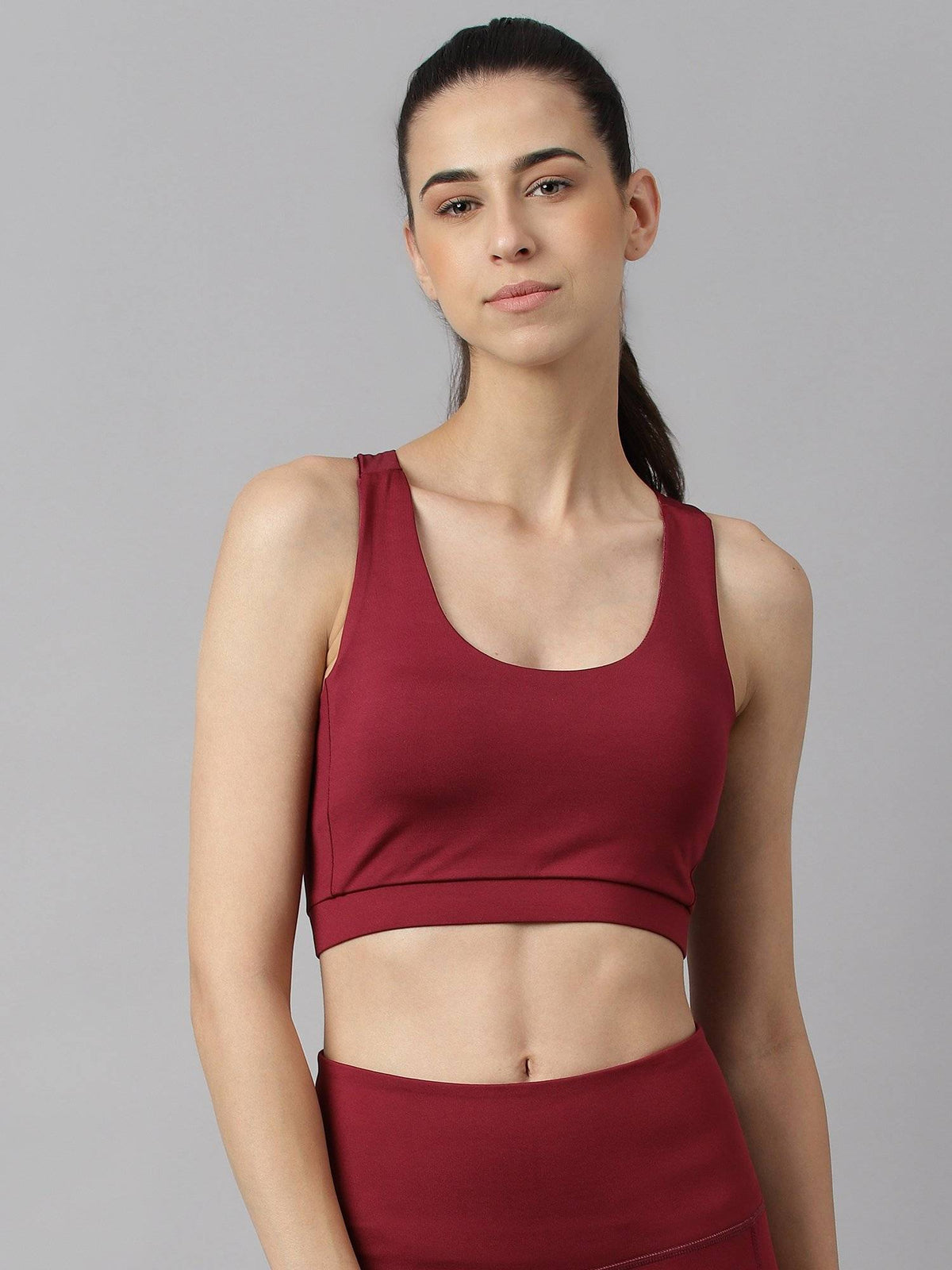 Women Black Anti Static Slim Fit Low Impact Sports Bra | sb09 - view 9