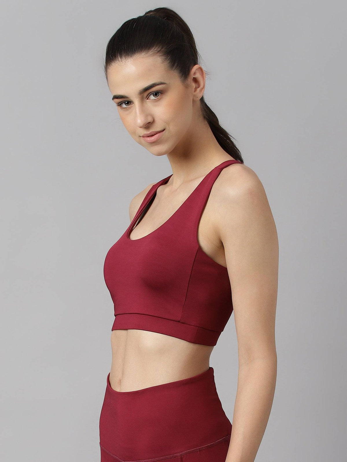 Women Black Anti Static Slim Fit Low Impact Sports Bra | sb09 - view 11