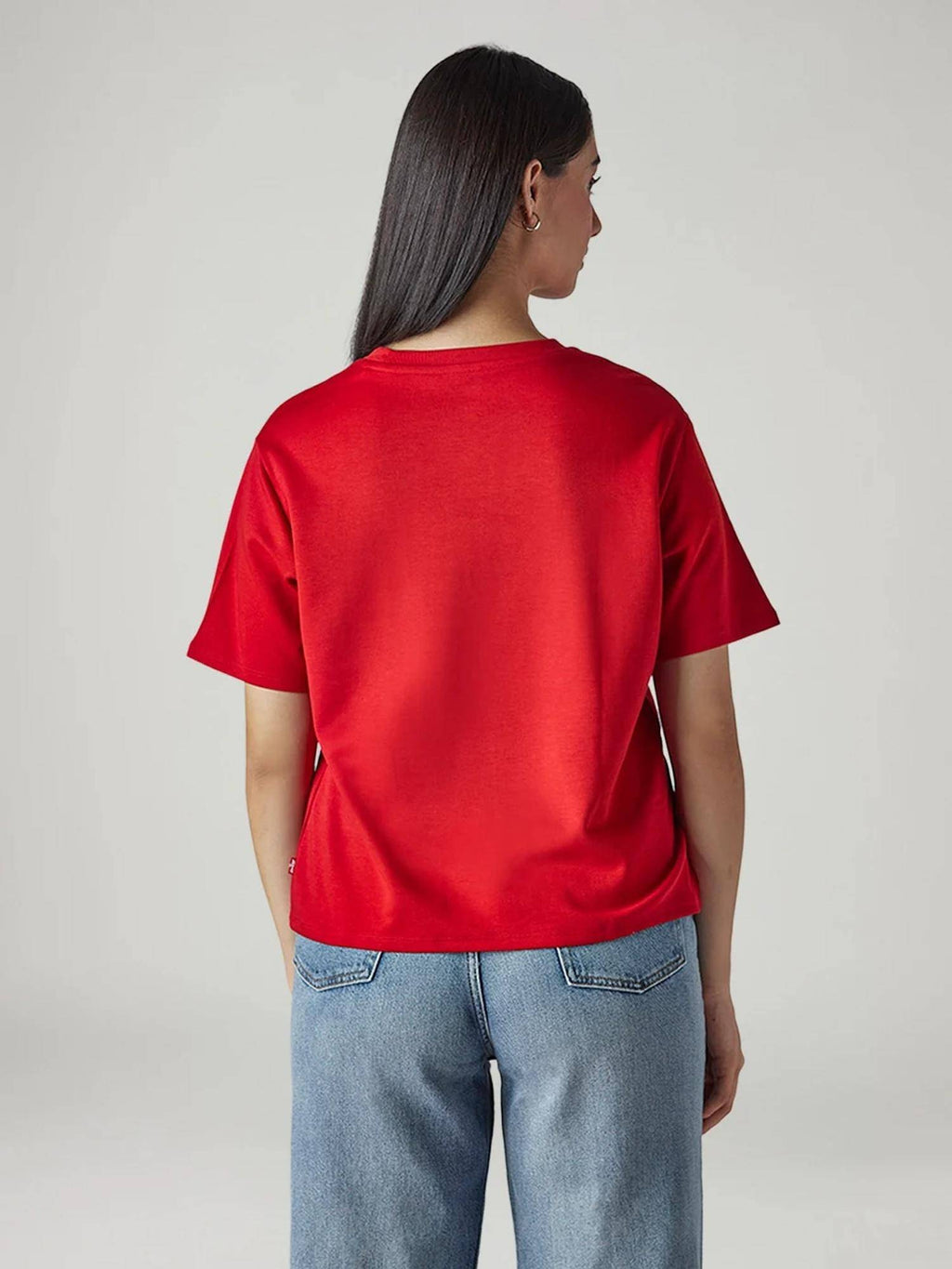 Red Solid/Plain Half Sleeves Relaxed T-Shirt | TS56 - view 2